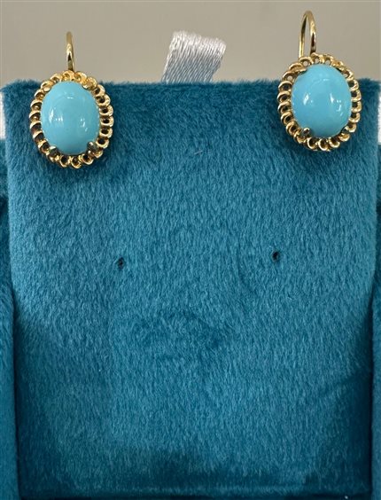 Orecchini Domar Donna in Oro Turchese OROR-65-280 - OROR-65-280